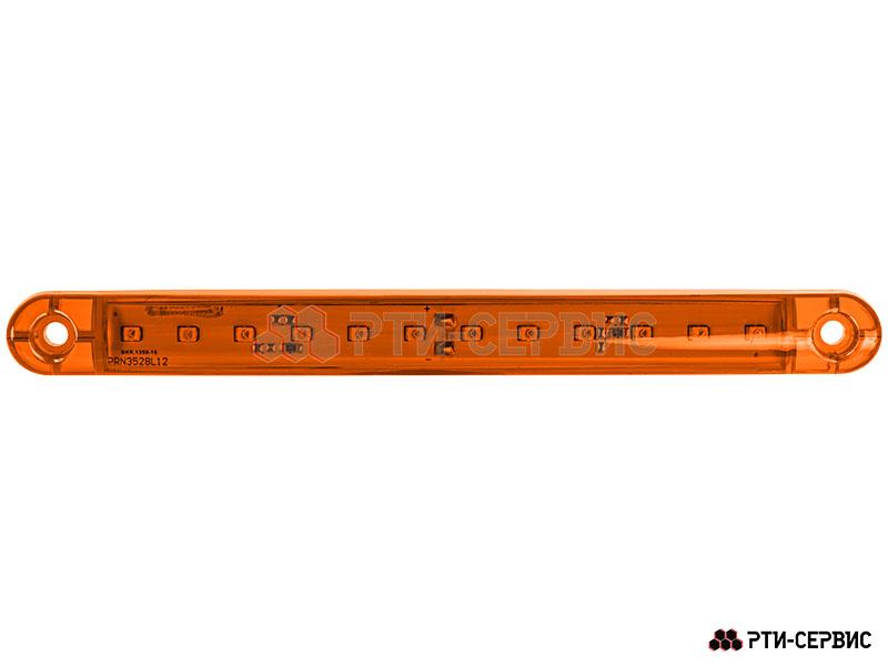 Фонарь габаритный 12-ти диодный LED (жёлтый) 12-24V, L-180 мм - фото 1