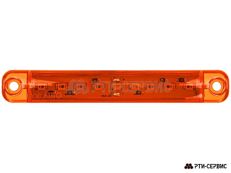 Фонарь габаритный 9-ти диодный LED (жёлтый) 12-24V, L-100 мм - фото 1