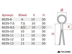 Кедер для тента d-7,5 мм