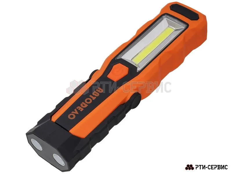 Фонарь светодиодный поворотный с магнитом 3 СОВ + 1 LED, 280 Lm, Li-ion 1800 mAh 
