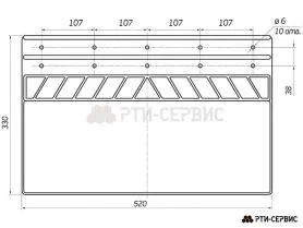 Брызговик 520х330 мм Renault  (лого)