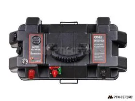 Бокс для аккумулятора с разъёмами 12V (прикуриватель), 2 USB (2.1A + 1A) + вольтметр