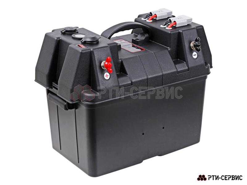 Бокс для аккумулятора с разъёмами 12V (прикуриватель), 2 USB (4.8A), 2шт Андерсона + вольтметр 12В - фото 3